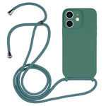 Custodia in silicone liquido con cordino a tracolla, For iPhone 12