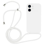 Custodia in silicone liquido con cordino a tracolla, For iPhone 12