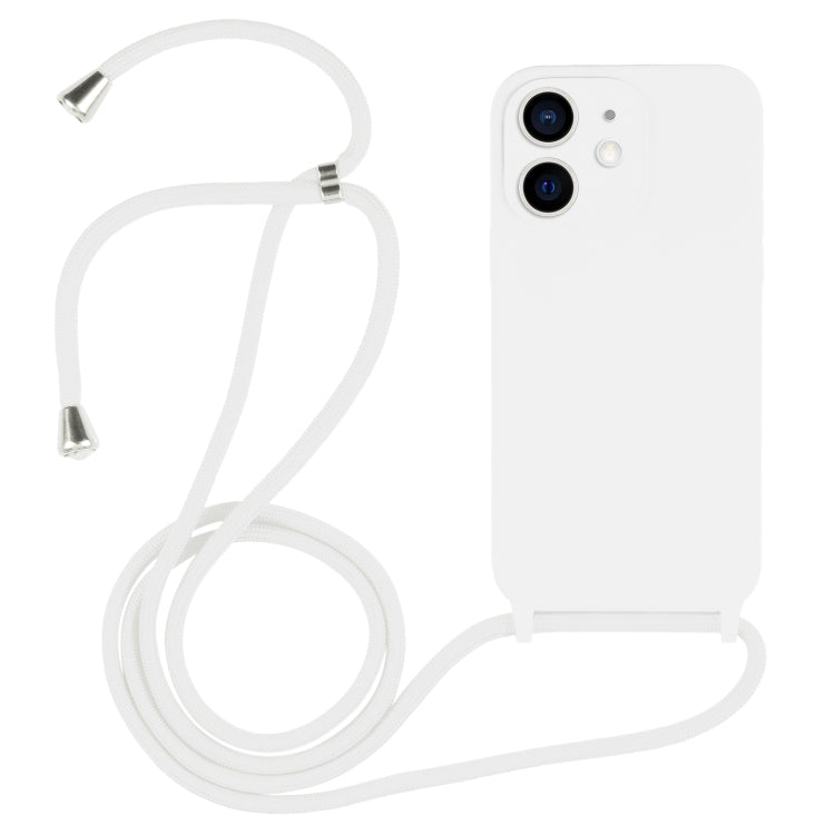 Custodia in silicone liquido con cordino a tracolla, For iPhone 12