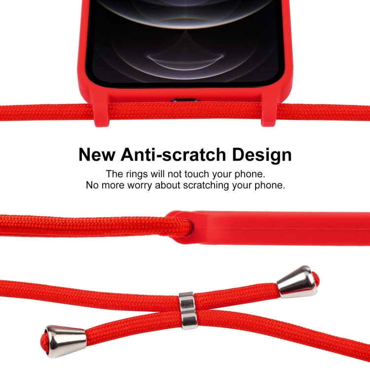 Custodia in silicone liquido con cordino a tracolla, For iPhone 12 Pro