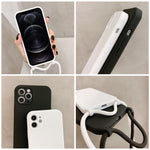 Custodia in silicone liquido con cordino a tracolla, For iPhone 12 Pro