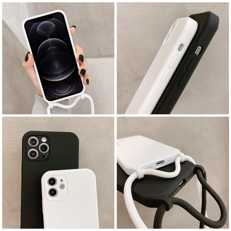 Custodia in silicone liquido con cordino a tracolla, For iPhone 12 Pro