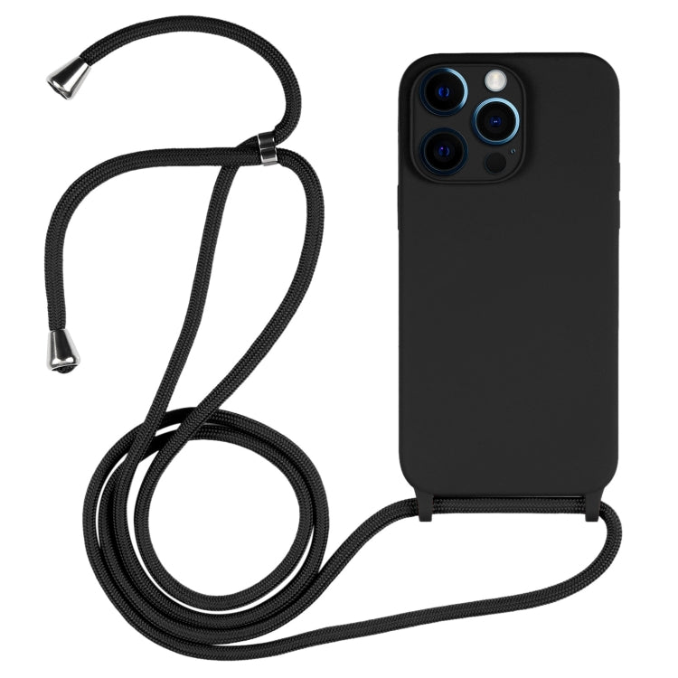 Custodia in silicone liquido con cordino a tracolla, For iPhone 12 Pro Max
