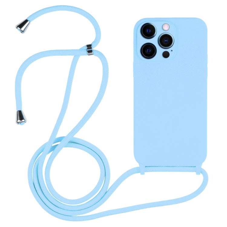 Custodia in silicone liquido con cordino a tracolla, For iPhone 12 Pro Max