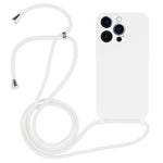 Custodia in silicone liquido con cordino a tracolla, For iPhone 12 Pro Max