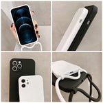 Custodia in silicone liquido con cordino a tracolla, For iPhone 12 Pro Max
