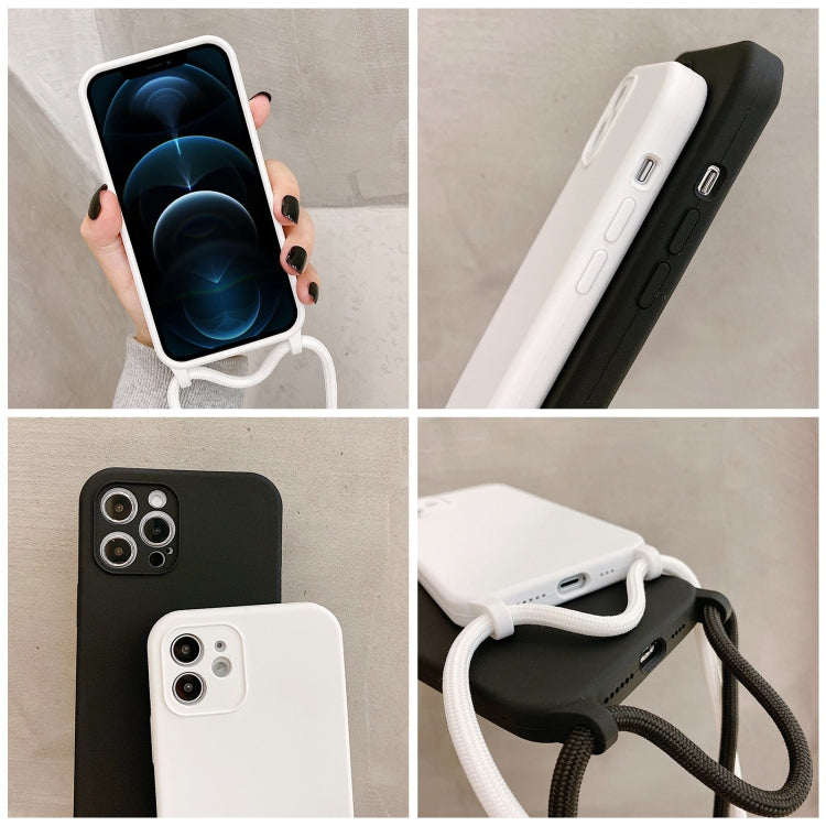 Custodia in silicone liquido con cordino a tracolla, For iPhone 12 Pro Max