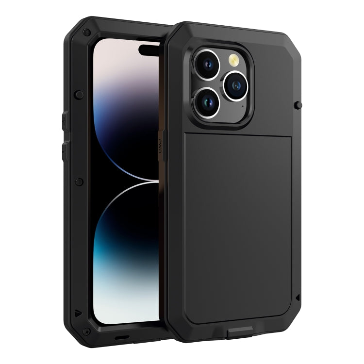 Silicone impermeabile antiurto + custodia in lega di zinco, For iPhone 14 Pro Max, For iPhone 14 Pro, For iPhone 14, For iPhone 14 Plus