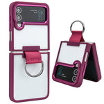 Scudo TPU trasparente + custodia per telefono PC con anello, For Samsung Galaxy Z Flip4