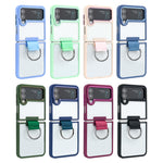 Scudo TPU trasparente + custodia per telefono PC con anello, For Samsung Galaxy Z Flip4