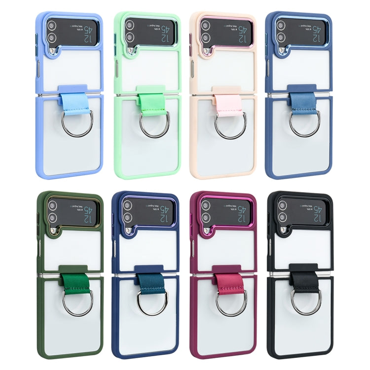 Scudo TPU trasparente + custodia per telefono PC con anello, For Samsung Galaxy Z Flip4