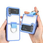 Scudo TPU trasparente + custodia per telefono PC con anello, For Samsung Galaxy Z Flip4