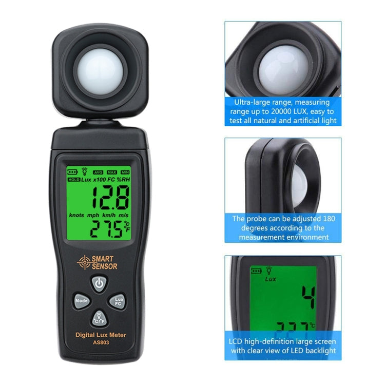 SmartSensor AS803 Portable Digital Luxmeter