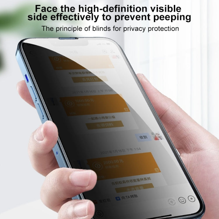 WEKOME Pellicola in vetro temperato per privacy curvo 9D, For iPhone 14 (1 PC), For iPhone 14 Plus (1 PC), For iPhone 14 Pro (1 PC), For iPhone 14 Pro Max (1 PC), (1 PC), For iPhone 13 (1 PC), For iPhone 12 mini (1 PC), For iPhone 12 / 12 Pro (1 PC)   ...