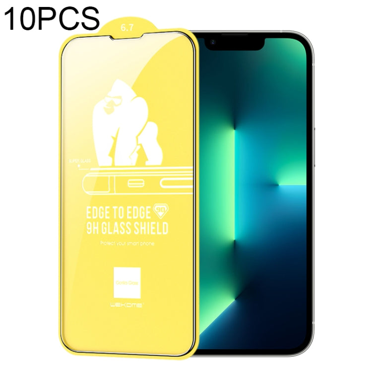 Pellicola in vetro temperato curvo HD da 10 pezzi WEKOME 9D, For iPhone 14 (10pcs), For iPhone 14 Plus (10 PCS), For iPhone 14 Pro (10 PCS), For iPhone 14 Pro Max (10 PCS), (10pcs), For iPhone 13 (10pcs), For iPhone 12 mini (10 PCS)                    ...
