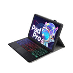 Custodia in pelle per tastiera Bluetooth retroilluminata a tre colori AM18-AS con touchpad, AM18-AS