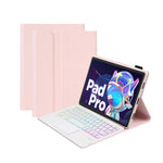 Custodia in pelle per tastiera Bluetooth retroilluminata a tre colori AM18-AS con touchpad, AM18-AS
