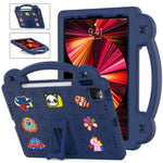 Custodia per tablet antiurto EVA per bambini con cavalletto, For iPad mini 1 / 2 / 3 / 4 / 5, For iPad Air / Air 2 / iPad 5 / 6 / Pro 9.7, For iPad Pro 11 2018 / 2020 / 2021, For iPad Air 2020 / 2022 10.9