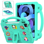 Custodia per tablet antiurto EVA per bambini con cavalletto, For iPad mini 1 / 2 / 3 / 4 / 5, For iPad Air / Air 2 / iPad 5 / 6 / Pro 9.7, For iPad Pro 11 2018 / 2020 / 2021, For iPad Air 2020 / 2022 10.9