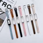 Cinturino in pelle con 8 fibbie, For Xiaomi Mi Band 3 / 4, For Xiaomi Mi Band  5 / 6, For Xiaomi Mi Band 7