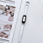 Cinturino in pelle con 8 fibbie, For Xiaomi Mi Band 3 / 4, For Xiaomi Mi Band  5 / 6, For Xiaomi Mi Band 7