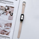 Cinturino in pelle con 8 fibbie, For Xiaomi Mi Band 3 / 4, For Xiaomi Mi Band  5 / 6, For Xiaomi Mi Band 7