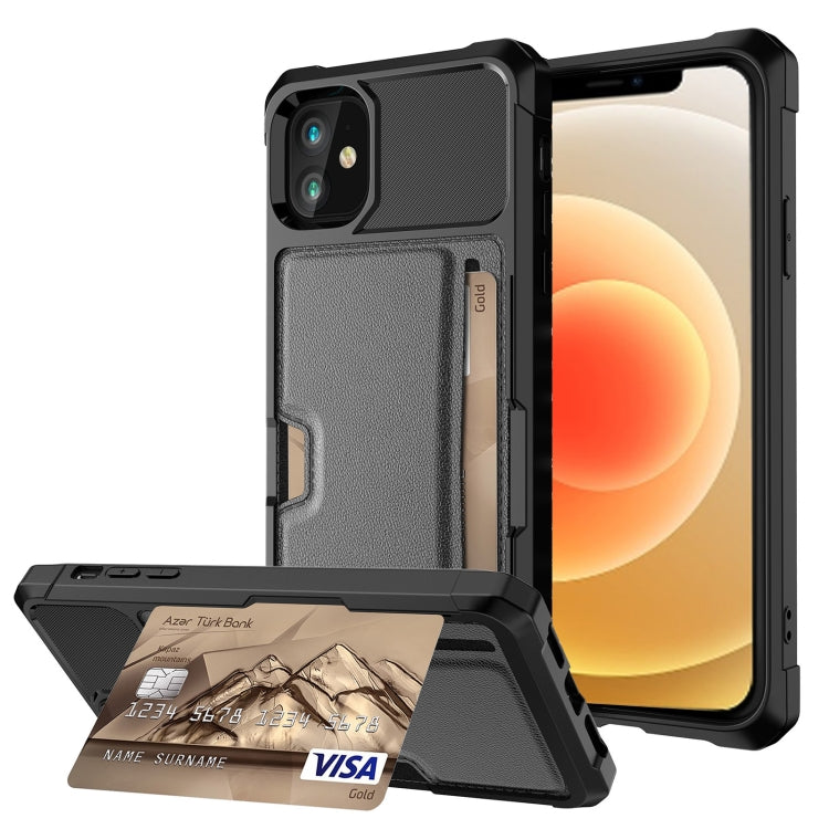 Custodia per telefono con supporto per slot per schede ZM02, For iPhone 12, For iPhone 12 mini, For iPhone 12 Pro, For iPhone 12 Pro Max, For iPhone 13, For iPhone 13 mini, For iPhone 13 Pro, For iPhone 13 Pro Max