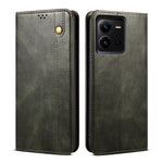 Custodia per telefono in pelle con trama di cavallo pazzo in cera d'olio, For vivo V25, For Samsung Galaxy A04 4G