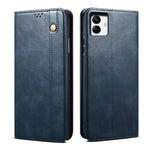 Custodia per telefono in pelle con trama di cavallo pazzo in cera d'olio, For vivo V25, For Samsung Galaxy A04 4G
