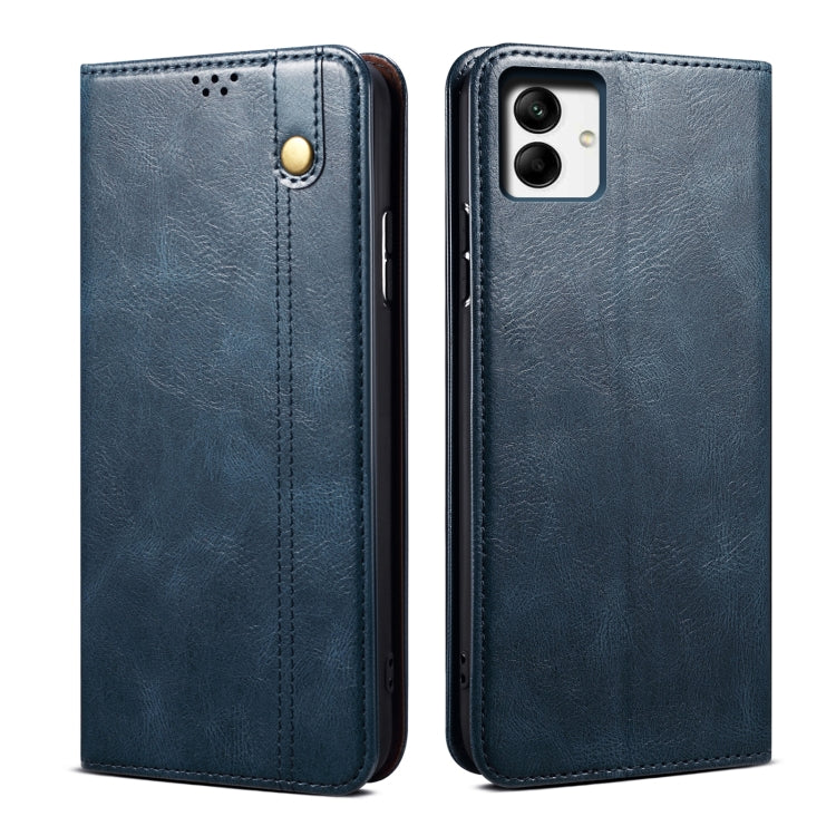 Custodia per telefono in pelle con trama di cavallo pazzo in cera d'olio, For vivo V25, For Samsung Galaxy A04 4G