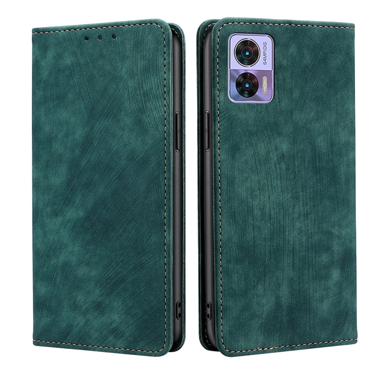 Custodia per telefono in pelle magnetica con spazzola antifurto RFID, For Motorola Edge 30 Neo, For Motorola Edge 2022, For Motorola Moto X30 Pro 5G / Edge 30 Ultra, For Sony Xperia 5 IV