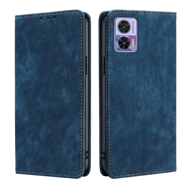Custodia per telefono in pelle magnetica con spazzola antifurto RFID, For Motorola Edge 30 Neo, For Motorola Edge 2022, For Motorola Moto X30 Pro 5G / Edge 30 Ultra, For Sony Xperia 5 IV