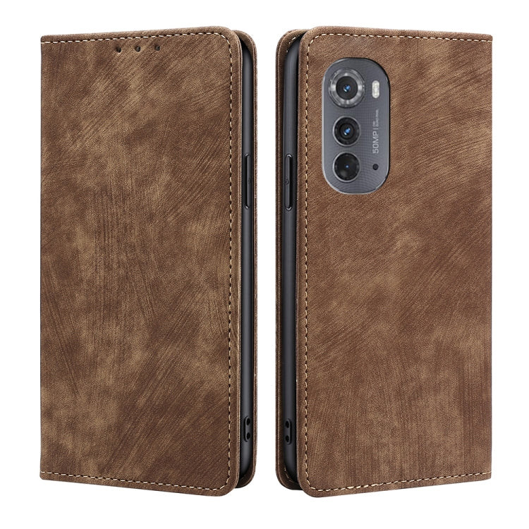 Custodia per telefono in pelle magnetica con spazzola antifurto RFID, For Motorola Edge 30 Neo, For Motorola Edge 2022, For Motorola Moto X30 Pro 5G / Edge 30 Ultra, For Sony Xperia 5 IV