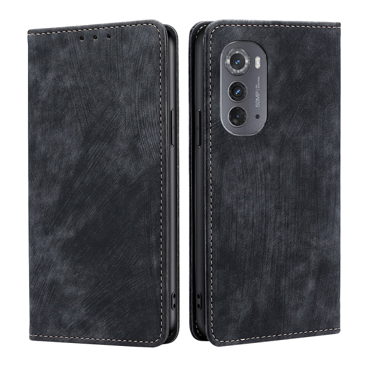 Custodia per telefono in pelle magnetica con spazzola antifurto RFID, For Motorola Edge 30 Neo, For Motorola Edge 2022, For Motorola Moto X30 Pro 5G / Edge 30 Ultra, For Sony Xperia 5 IV