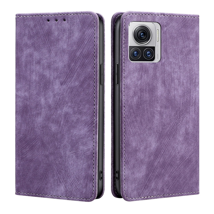 Custodia per telefono in pelle magnetica con spazzola antifurto RFID, For Motorola Edge 30 Neo, For Motorola Edge 2022, For Motorola Moto X30 Pro 5G / Edge 30 Ultra, For Sony Xperia 5 IV