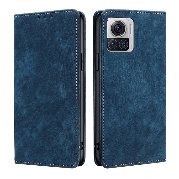 Custodia per telefono in pelle magnetica con spazzola antifurto RFID, For Motorola Edge 30 Neo, For Motorola Edge 2022, For Motorola Moto X30 Pro 5G / Edge 30 Ultra, For Sony Xperia 5 IV