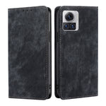 Custodia per telefono in pelle magnetica con spazzola antifurto RFID, For Motorola Edge 30 Neo, For Motorola Edge 2022, For Motorola Moto X30 Pro 5G / Edge 30 Ultra, For Sony Xperia 5 IV