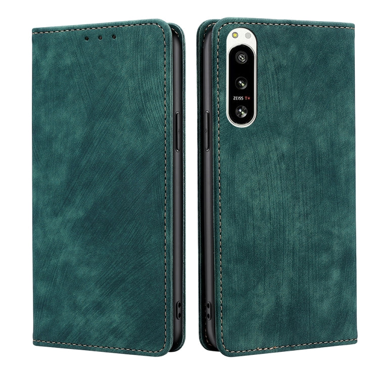 Custodia per telefono in pelle magnetica con spazzola antifurto RFID, For Motorola Edge 30 Neo, For Motorola Edge 2022, For Motorola Moto X30 Pro 5G / Edge 30 Ultra, For Sony Xperia 5 IV