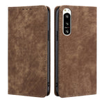 Custodia per telefono in pelle magnetica con spazzola antifurto RFID, For Motorola Edge 30 Neo, For Motorola Edge 2022, For Motorola Moto X30 Pro 5G / Edge 30 Ultra, For Sony Xperia 5 IV