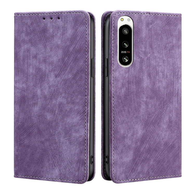 Custodia per telefono in pelle magnetica con spazzola antifurto RFID, For Motorola Edge 30 Neo, For Motorola Edge 2022, For Motorola Moto X30 Pro 5G / Edge 30 Ultra, For Sony Xperia 5 IV