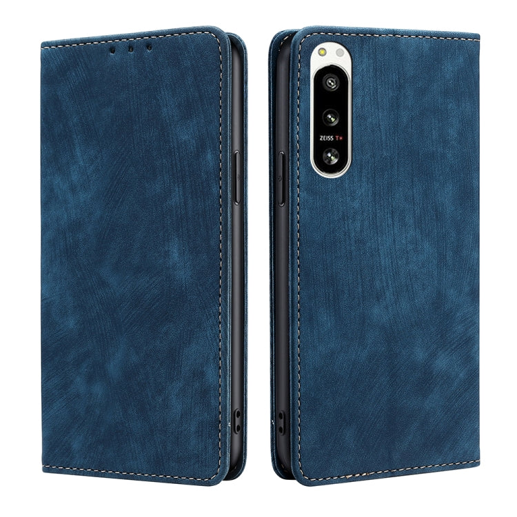 Custodia per telefono in pelle magnetica con spazzola antifurto RFID, For Motorola Edge 30 Neo, For Motorola Edge 2022, For Motorola Moto X30 Pro 5G / Edge 30 Ultra, For Sony Xperia 5 IV