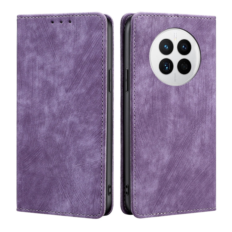 Custodia per telefono in pelle magnetica con spazzola antifurto RFID, For Huawei Mate 50, For Huawei Mate 50 Pro, For Samsung Galaxy A23e/A22e