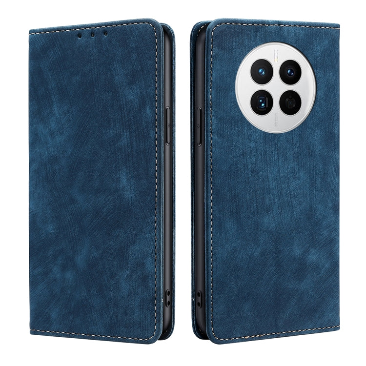 Custodia per telefono in pelle magnetica con spazzola antifurto RFID, For Huawei Mate 50, For Huawei Mate 50 Pro, For Samsung Galaxy A23e/A22e