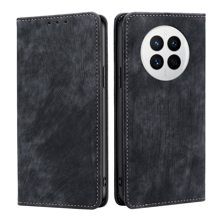 Custodia per telefono in pelle magnetica con spazzola antifurto RFID, For Huawei Mate 50, For Huawei Mate 50 Pro, For Samsung Galaxy A23e/A22e