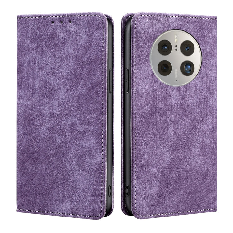 Custodia per telefono in pelle magnetica con spazzola antifurto RFID, For Huawei Mate 50, For Huawei Mate 50 Pro, For Samsung Galaxy A23e/A22e