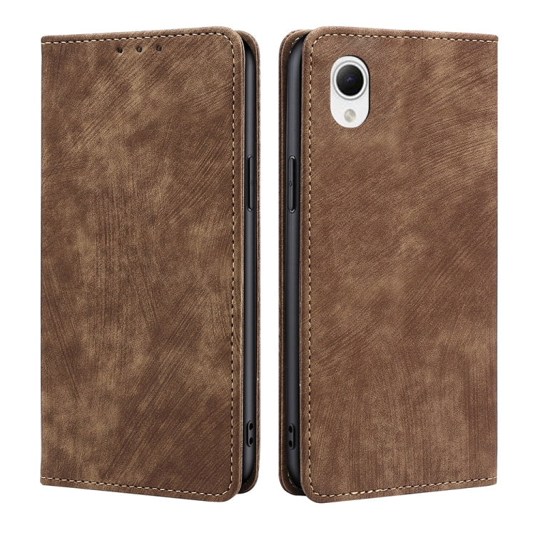 Custodia per telefono in pelle magnetica con spazzola antifurto RFID, For Huawei Mate 50, For Huawei Mate 50 Pro, For Samsung Galaxy A23e/A22e