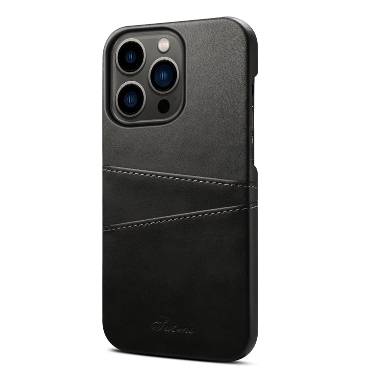 Custodia per telefono con slot per schede di trama in vitello Suteni, For iPhone 14, For iPhone 14 Plus, For iPhone 14 Pro, For iPhone 14 Pro Max