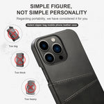 Custodia per telefono con slot per schede di trama in vitello Suteni, For iPhone 14, For iPhone 14 Plus, For iPhone 14 Pro, For iPhone 14 Pro Max