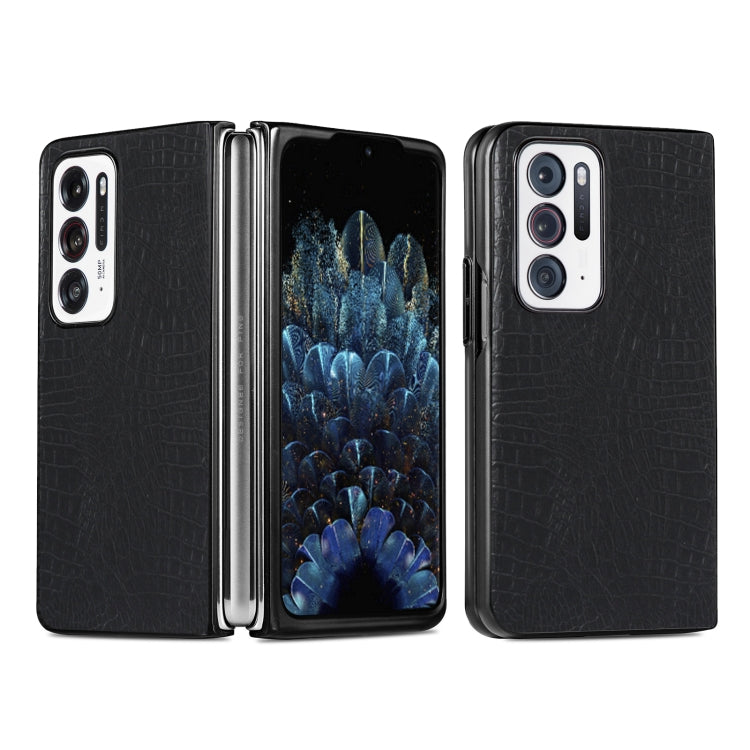 Custodia PC + PU antiurto in coccodrillo, For OPPO Find N, For vivo X Fold, For Huawei P50 Pocket