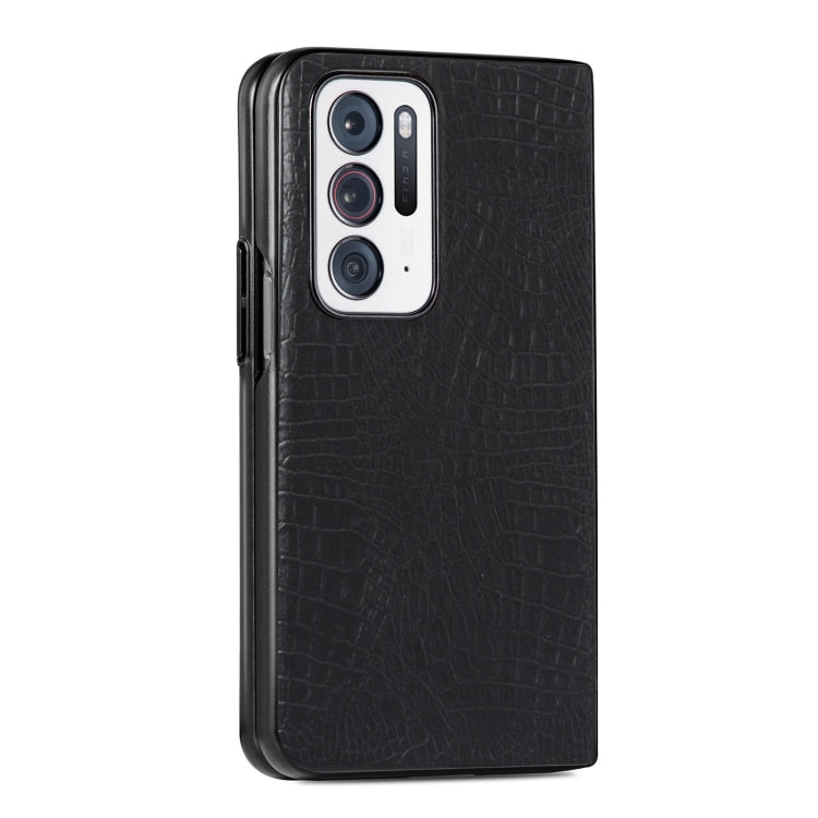 Custodia PC + PU antiurto in coccodrillo, For OPPO Find N, For vivo X Fold, For Huawei P50 Pocket